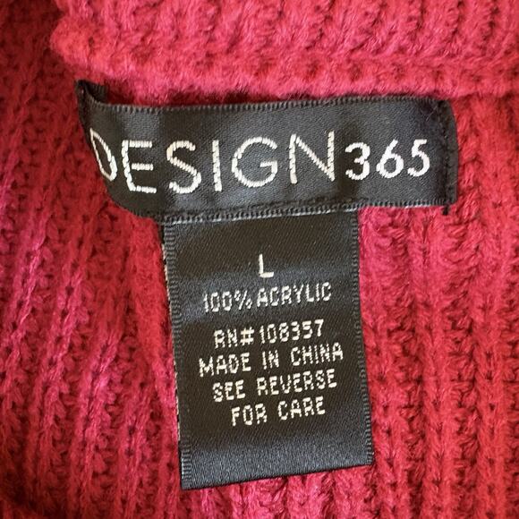 Women's Design 365 Pink Crew Neck Puff Sleeve Sweater Size Large Acrylic - Picture 10 of 13